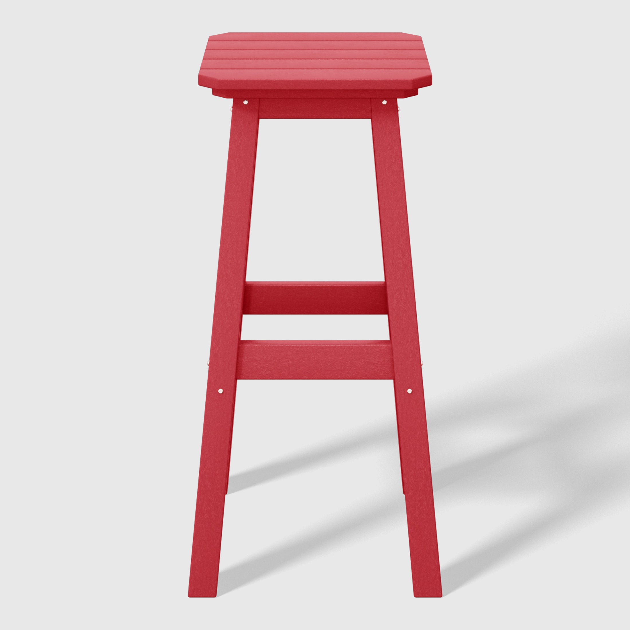 Malibu 29" HDPE Outdoor Patio Square Bar Stools (Set of 2)