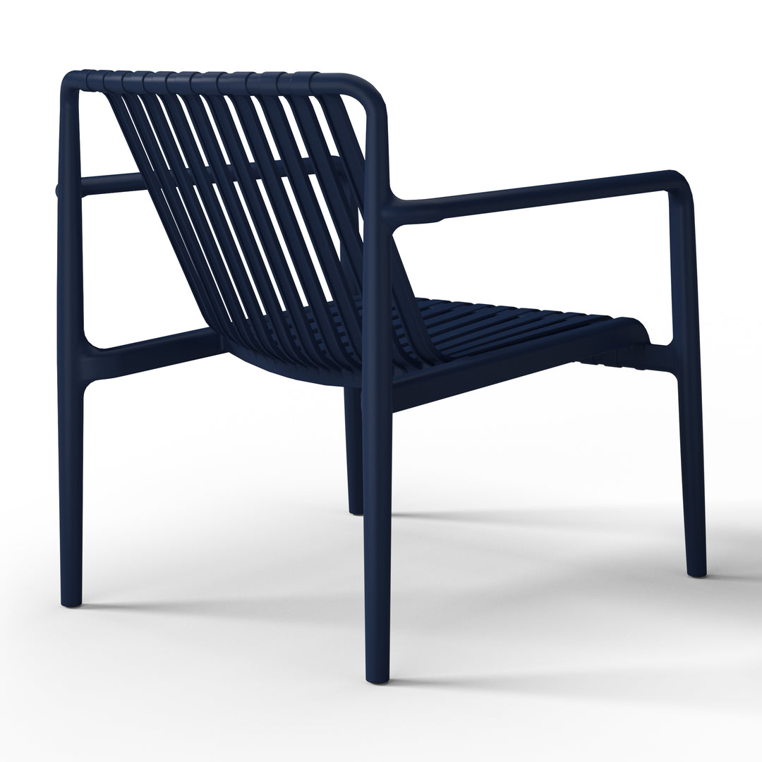 Playa Outdoor Modern Stackable Plastic Patio Club Armchairs (Set of 2)