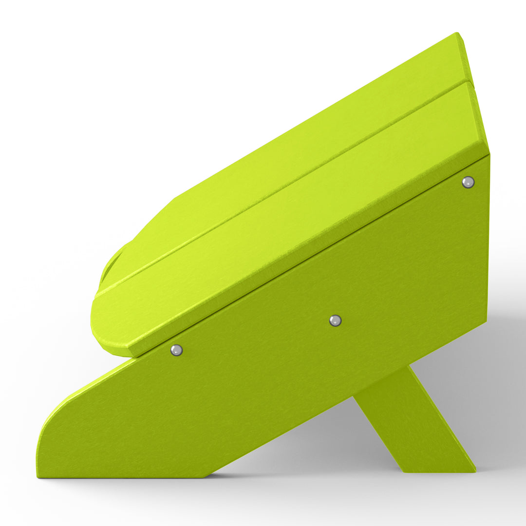 Riviera Modern HDPE Plastic Folding Patio Adirondack Ottoman