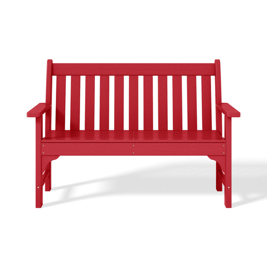Malibu Outdoor 2-Person All-Weather HDPE Front Porch Garden Bench