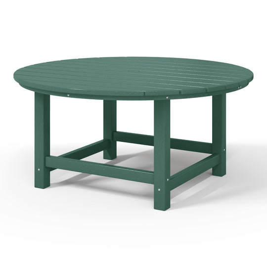 Malibu Low Outdoor HDPE Round Patio Coffee Table