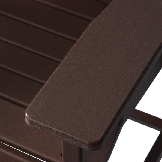 Malibu Outdoor HDPE  Tall Adirondack Counter Height Bar Chair With Cup Holder