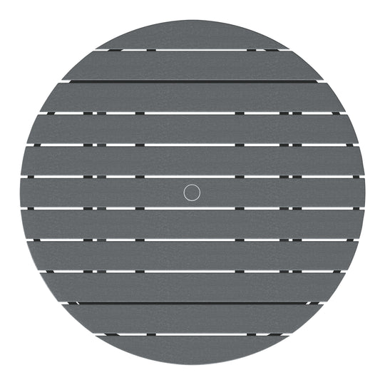 Malibu Low Outdoor HDPE Round Patio Coffee Table