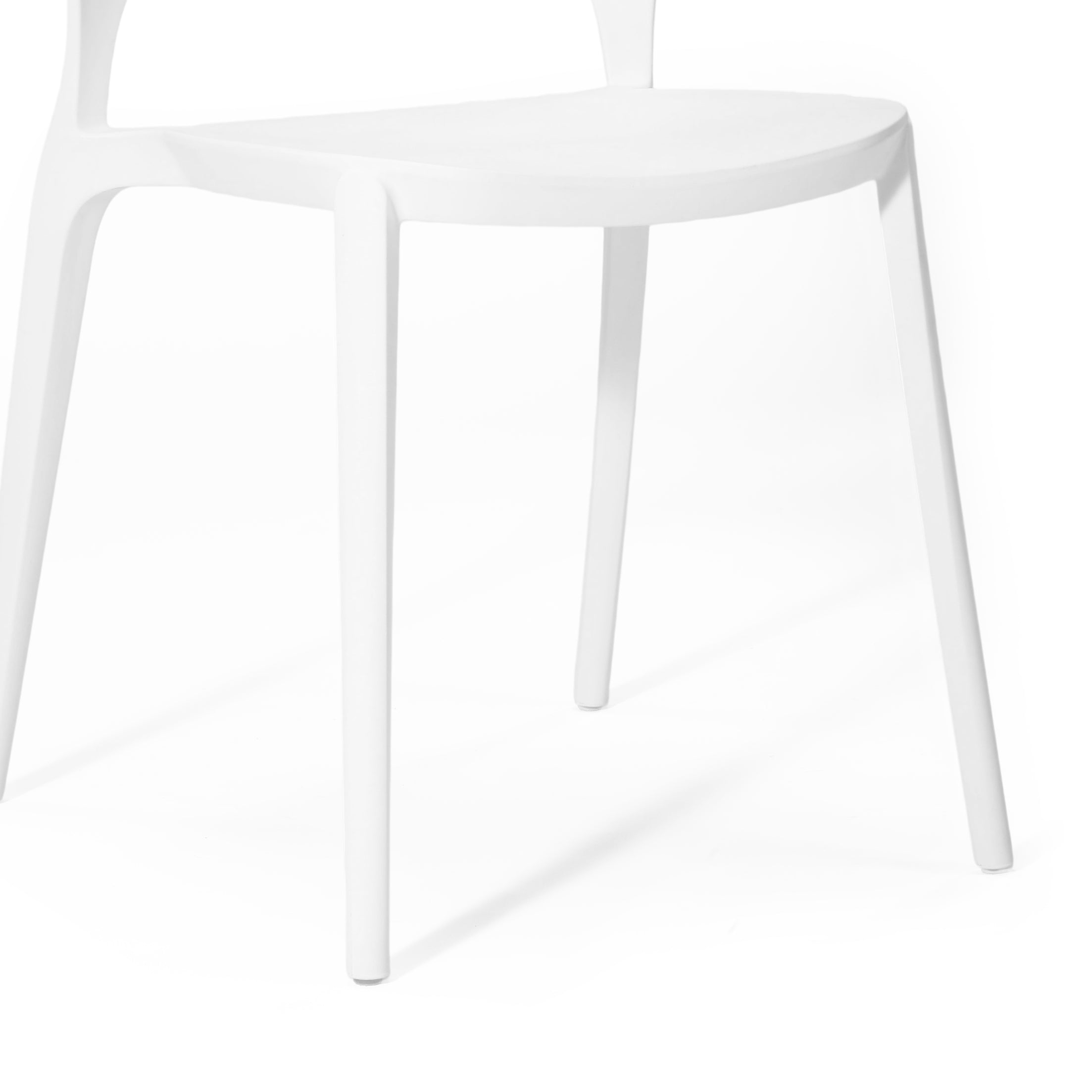 Playa Outdoor Modern Stackable Plastic Patio Dining Side Chairs (Set of 2)