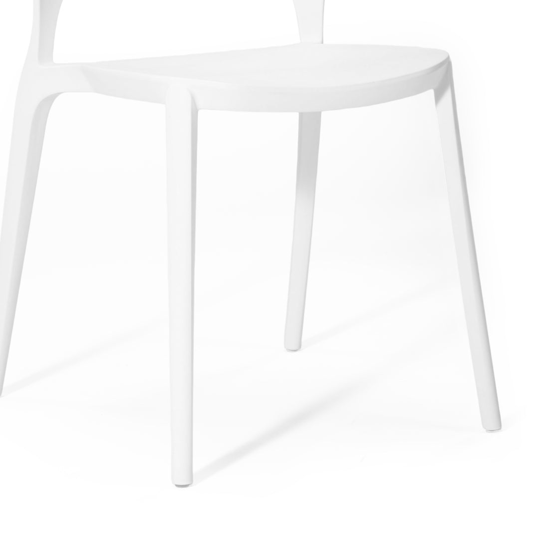 Playa Outdoor Modern Stackable Plastic Patio Dining Side Chairs (Set of 4)