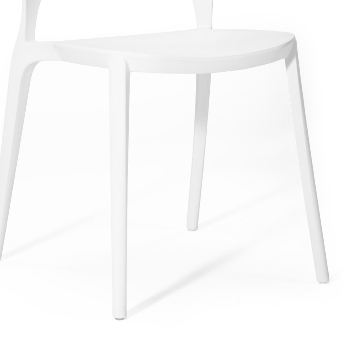 Playa Outdoor Modern Stackable Plastic Patio Dining Side Chairs (Set of 2)