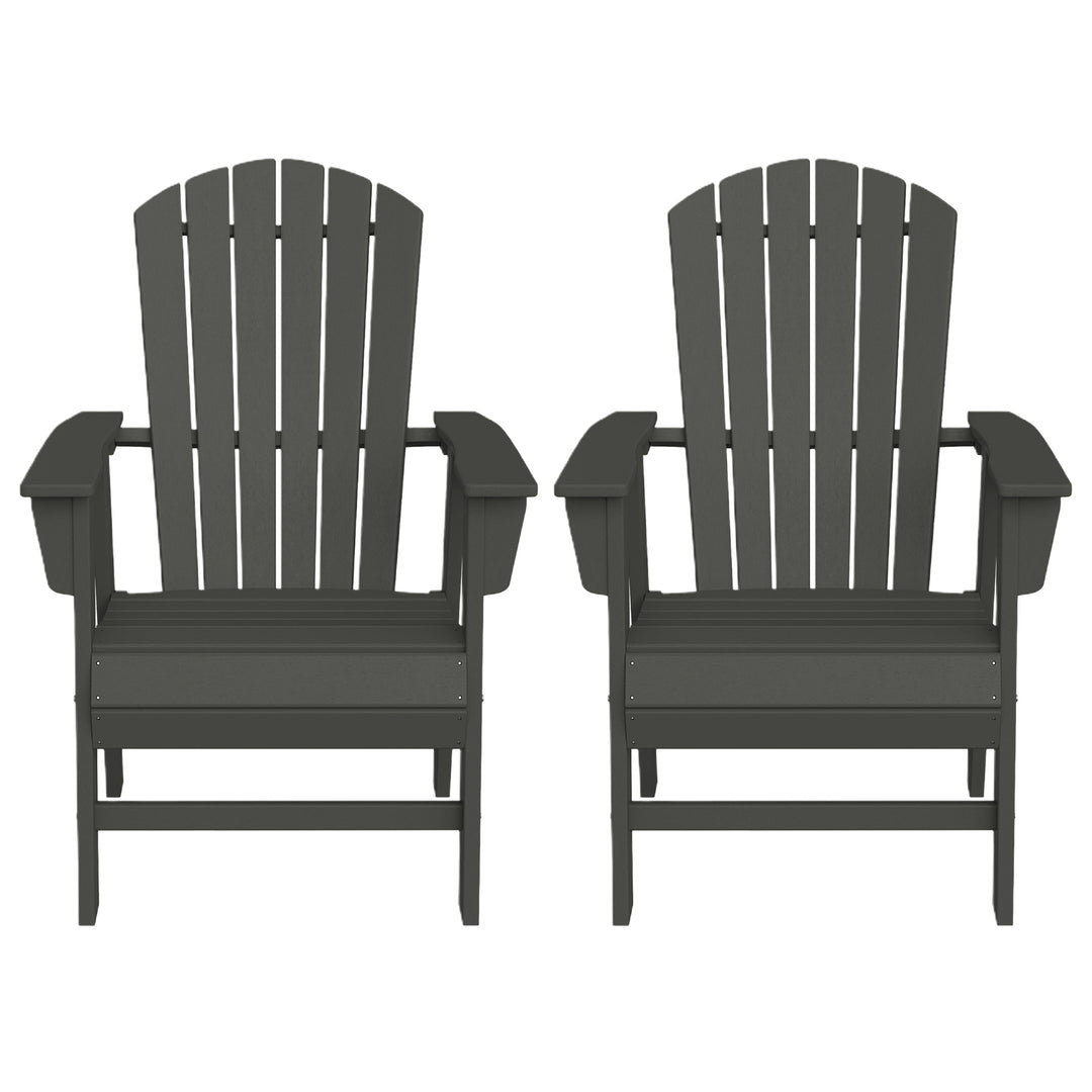 Dylan Outdoor Modern HDPE Adirondack Patio Dining Chairs (Set of 2)