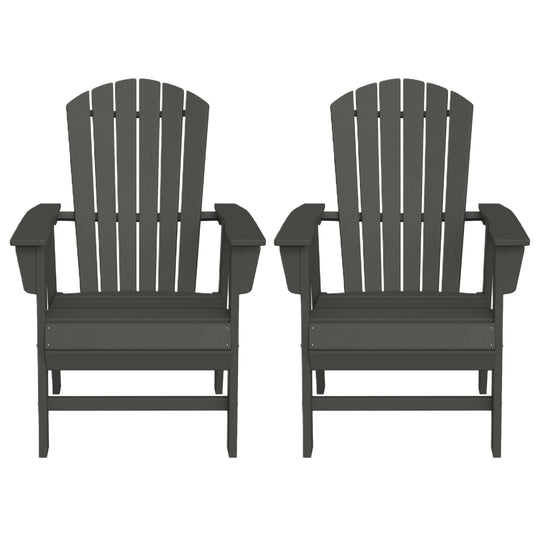 Dylan Outdoor Modern HDPE Adirondack Patio Dining Chairs (Set of 2)