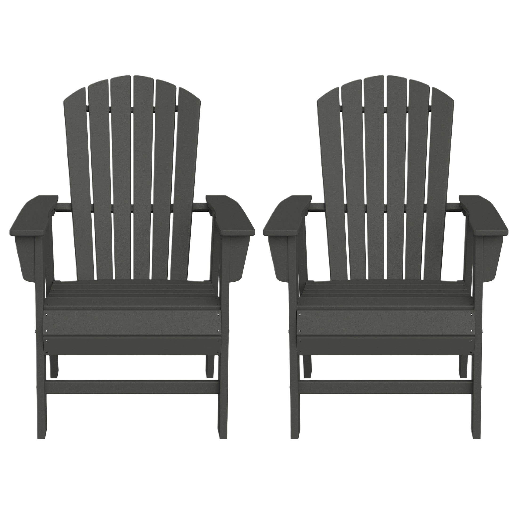 Dylan Outdoor Modern HDPE Adirondack Patio Dining Chairs (Set of 2)