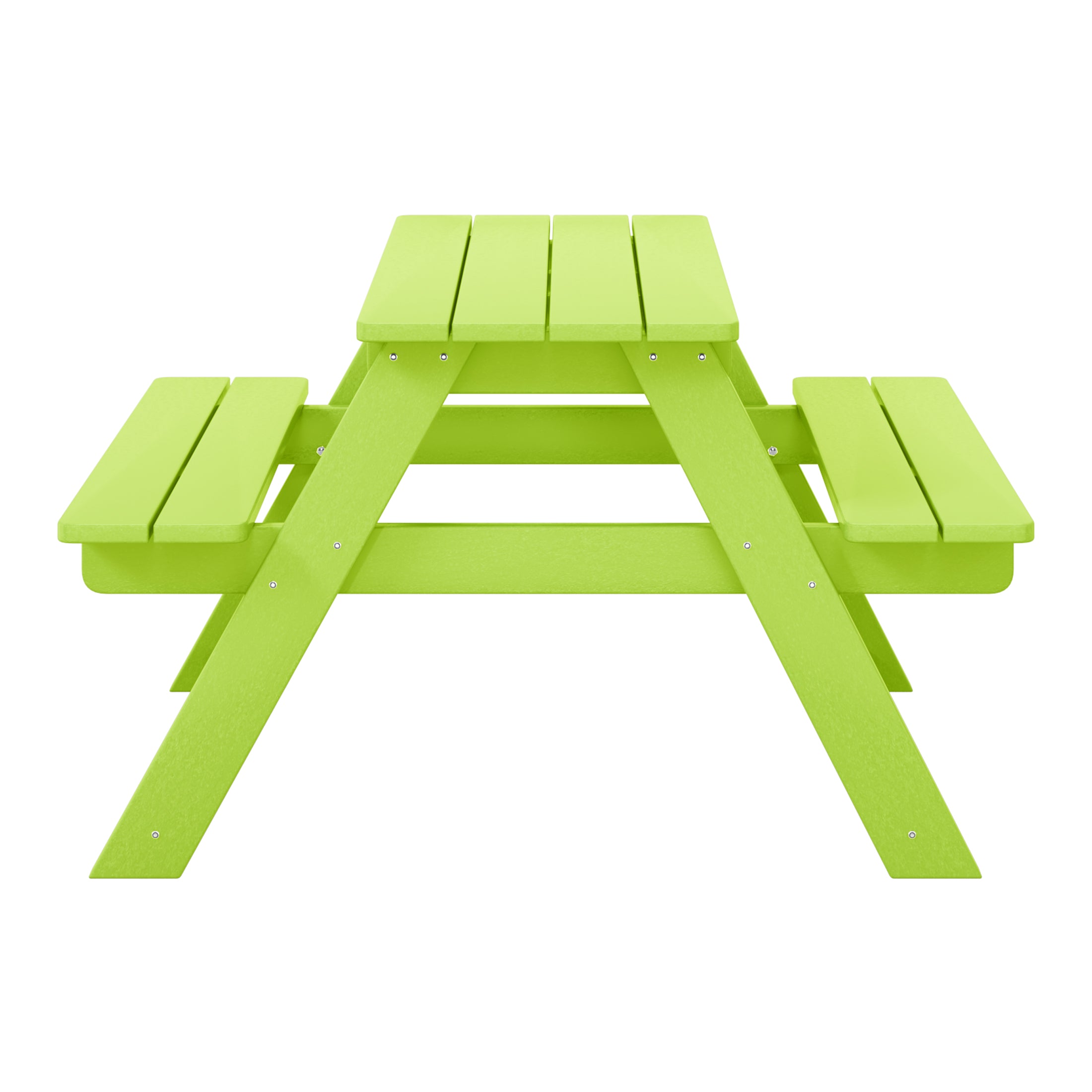 Malibu Outdoor Patio Kids HDPE Plastic Picnic Bench Table