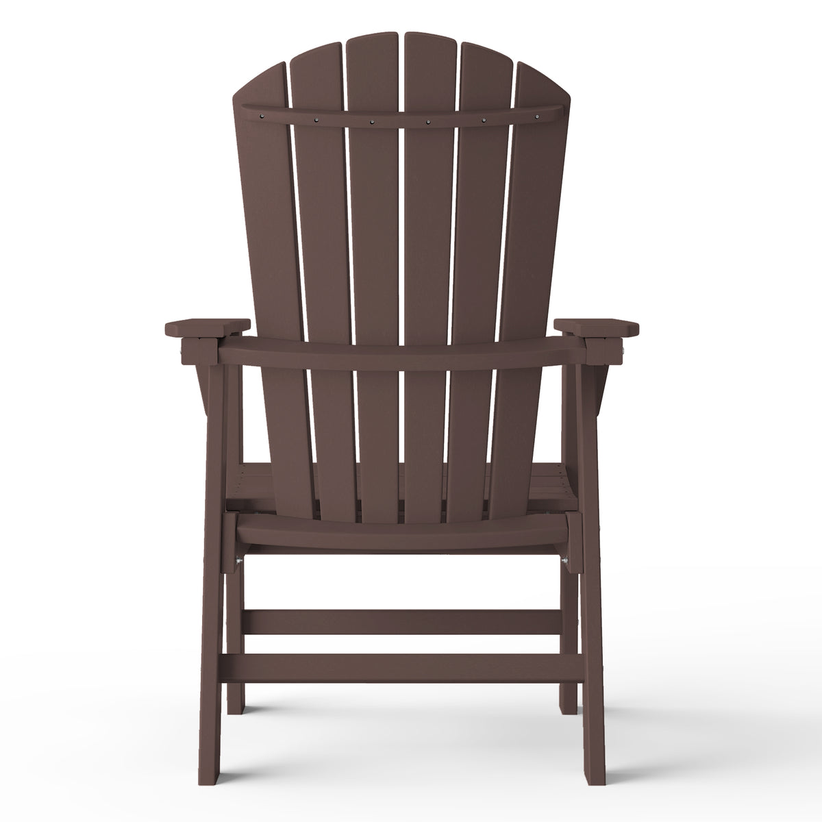 Dylan Outdoor Patio Shell-back Adirondack Dining Chair Weather Resistant
