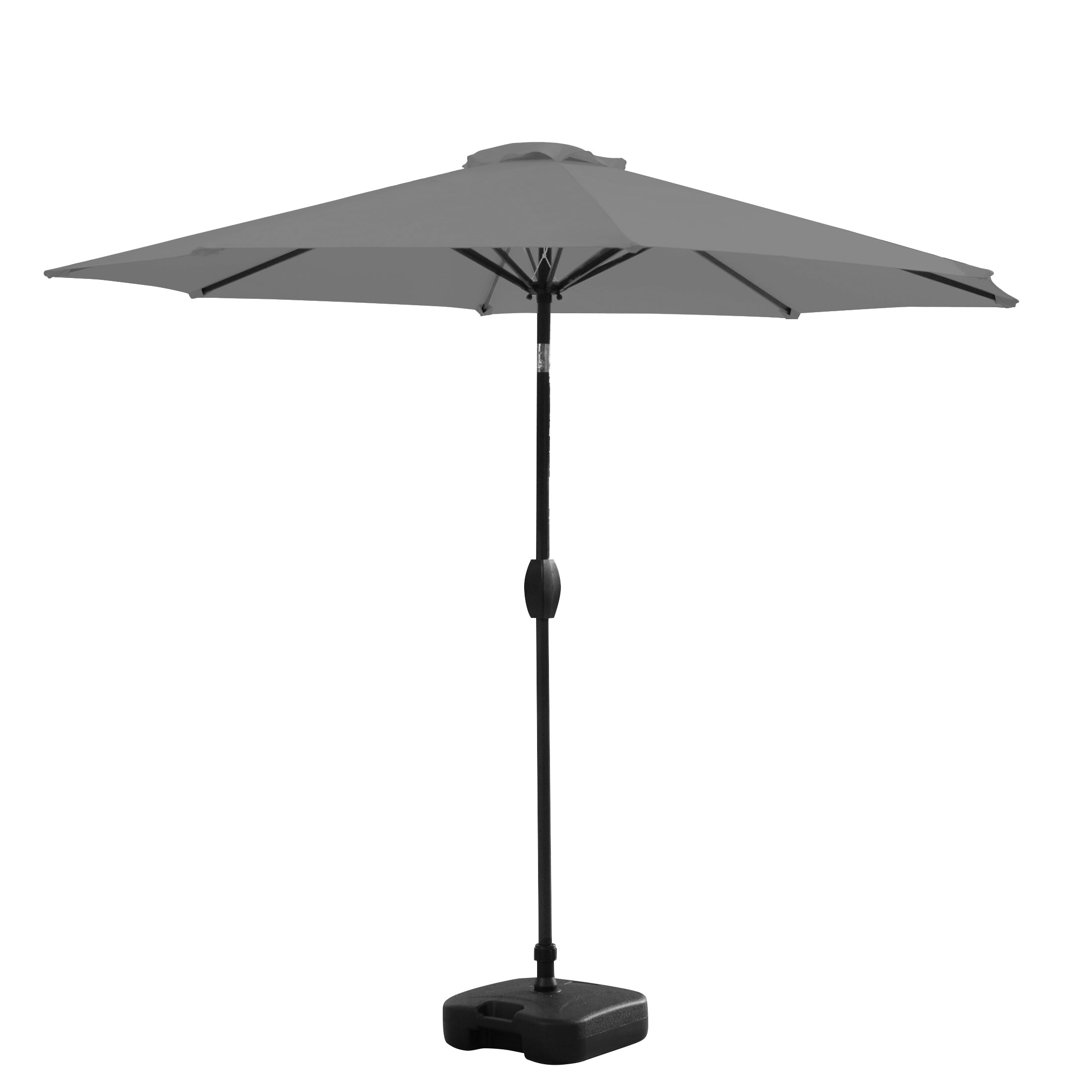 Paolo 9 ft. Patio Table Umbrella with tilt, crank features and free standing square shape weight base kit