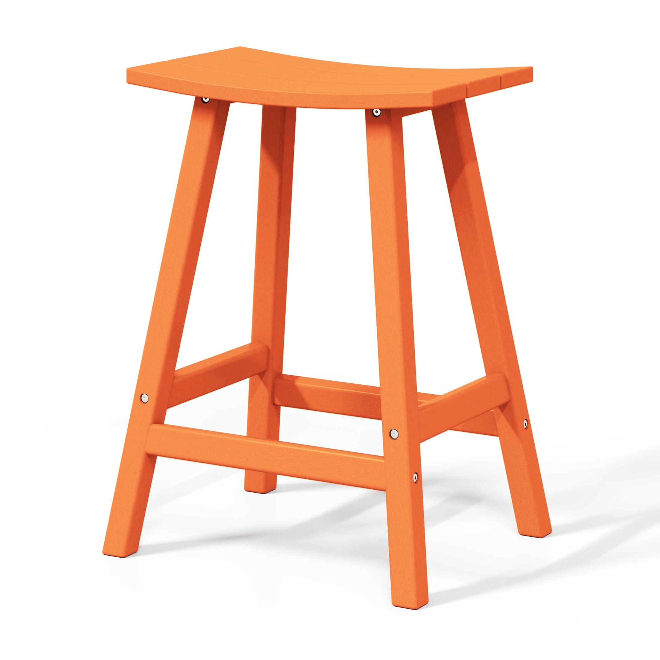 Malibu 24" HDPE Outdoor Patio Counter Height Bar Stools (Set of 2)