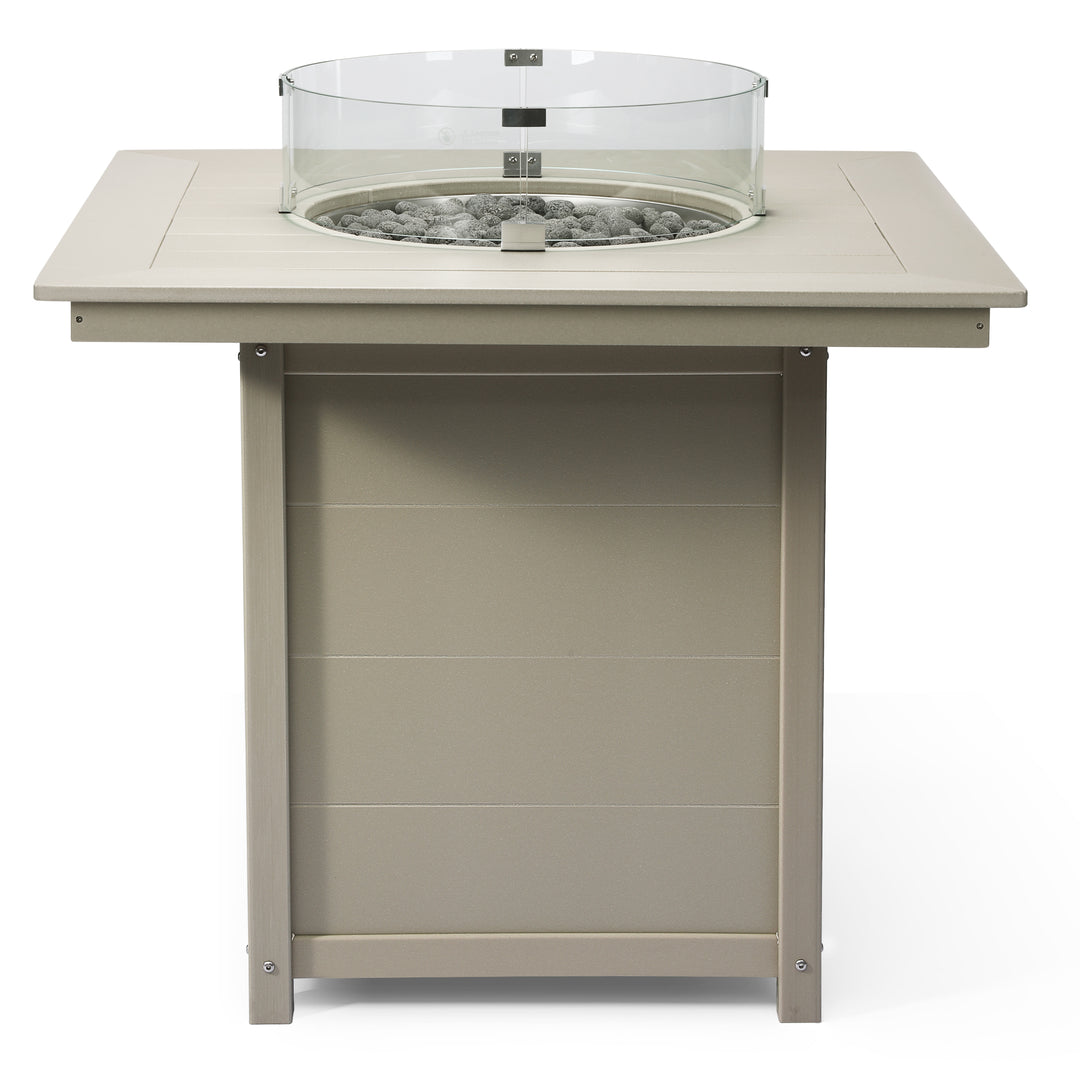 Helios 42" Modern Outdoor Patio Gas Propane Square Fire Pit Table