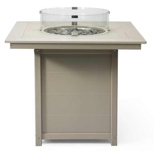Helios 42" Modern Outdoor Patio Gas Propane Square Fire Pit Table