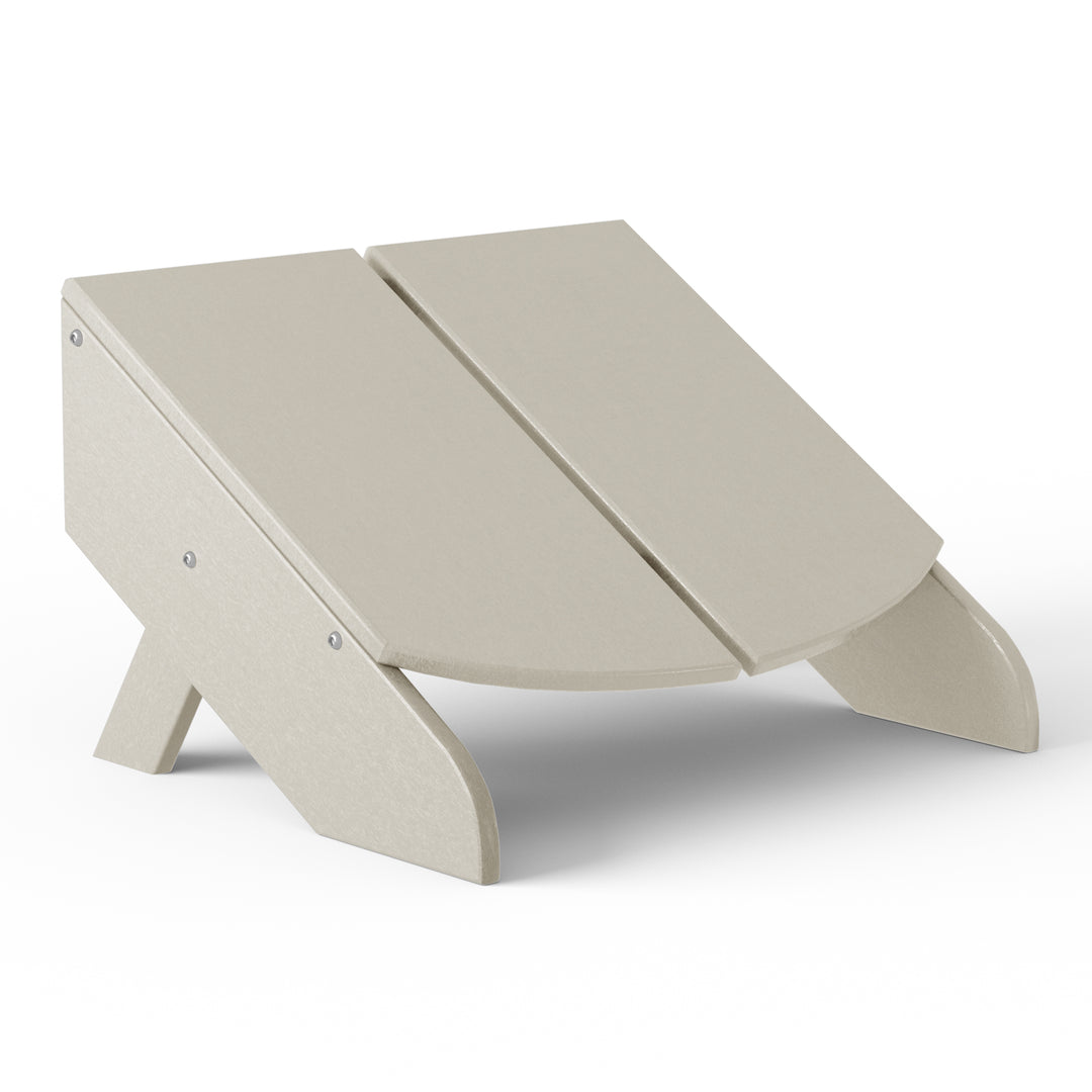 Riviera Modern HDPE Plastic Folding Patio Adirondack Ottoman