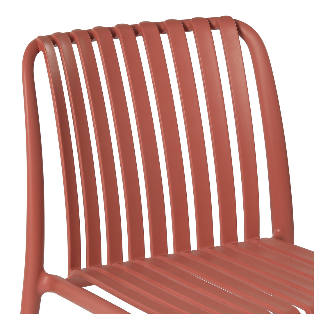 Playa Outdoor Stackable Polypropylene Plastic Dining Side Chairs (Set of 2)