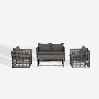 Melvi 4-Piece Outdoor Patio Sofa Conversation Set