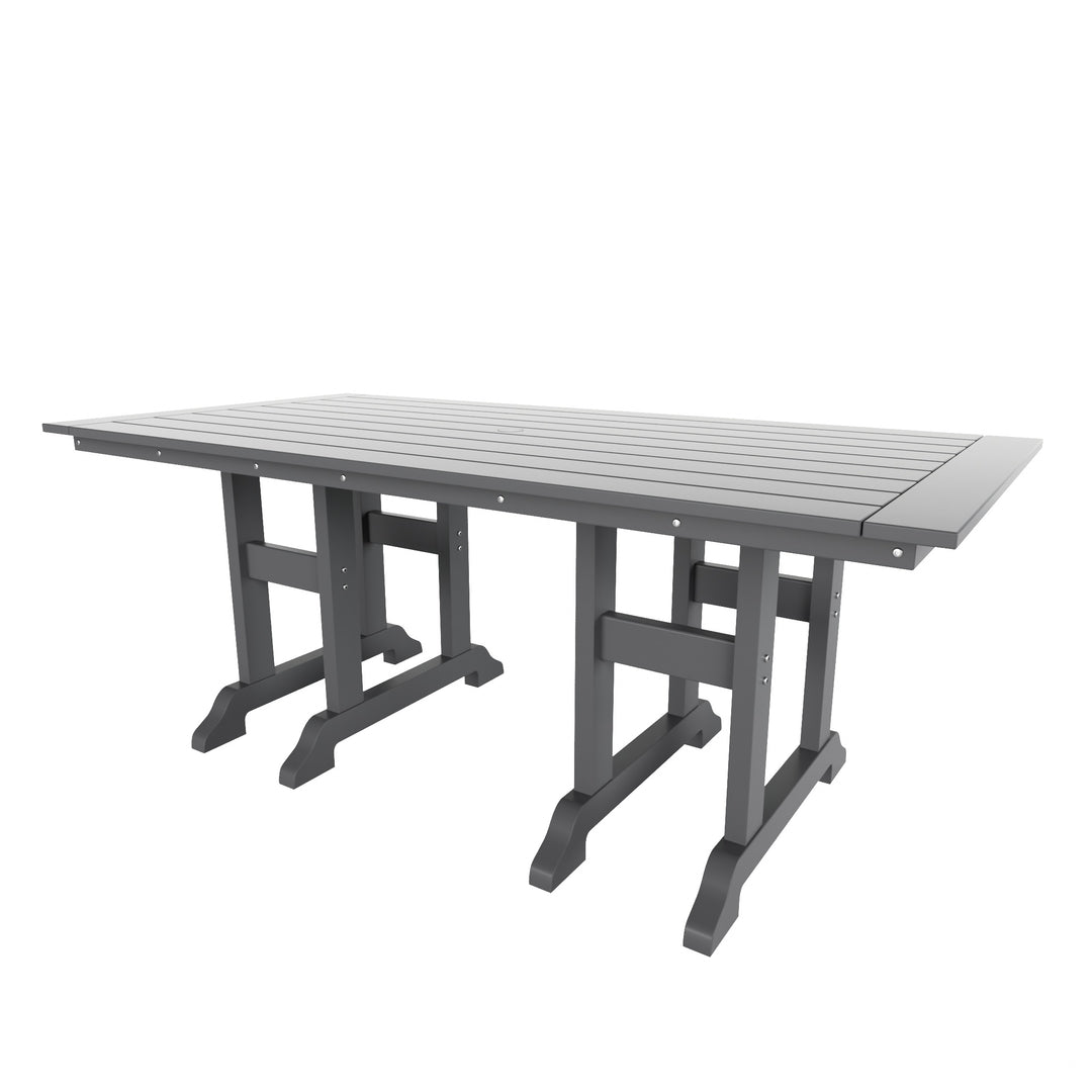 Malibu 6-Piece HDPE Outdoor Rectangle Dining Patio Table and Chairs Set