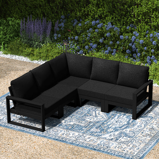 Montara 5-Piece Outdoor Patio Corner Sectional Sofa Conversation Set