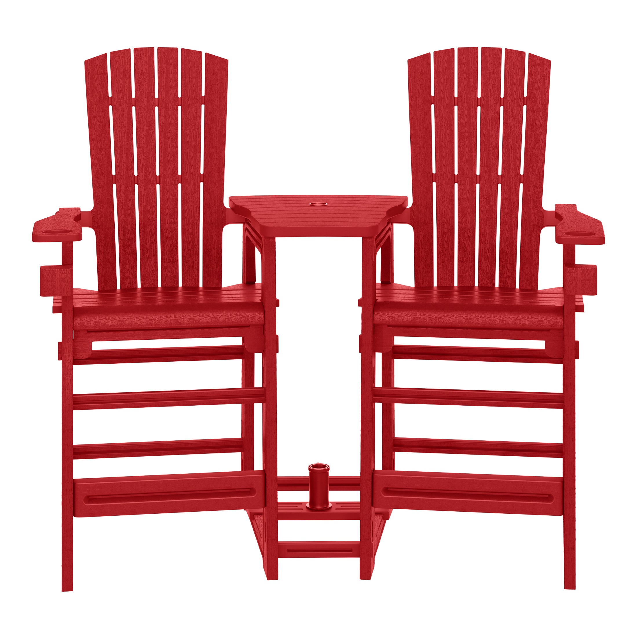 Azura Outdoor Tall Adirondack Chairs With Connecting Table Tray (Set of 2)