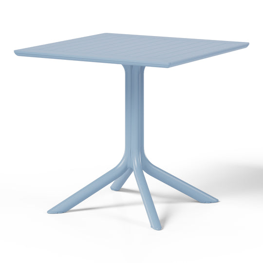 Playa 5-Piece Resin Square Patio Dining Table Set with Stackable Patio Dining Chairs