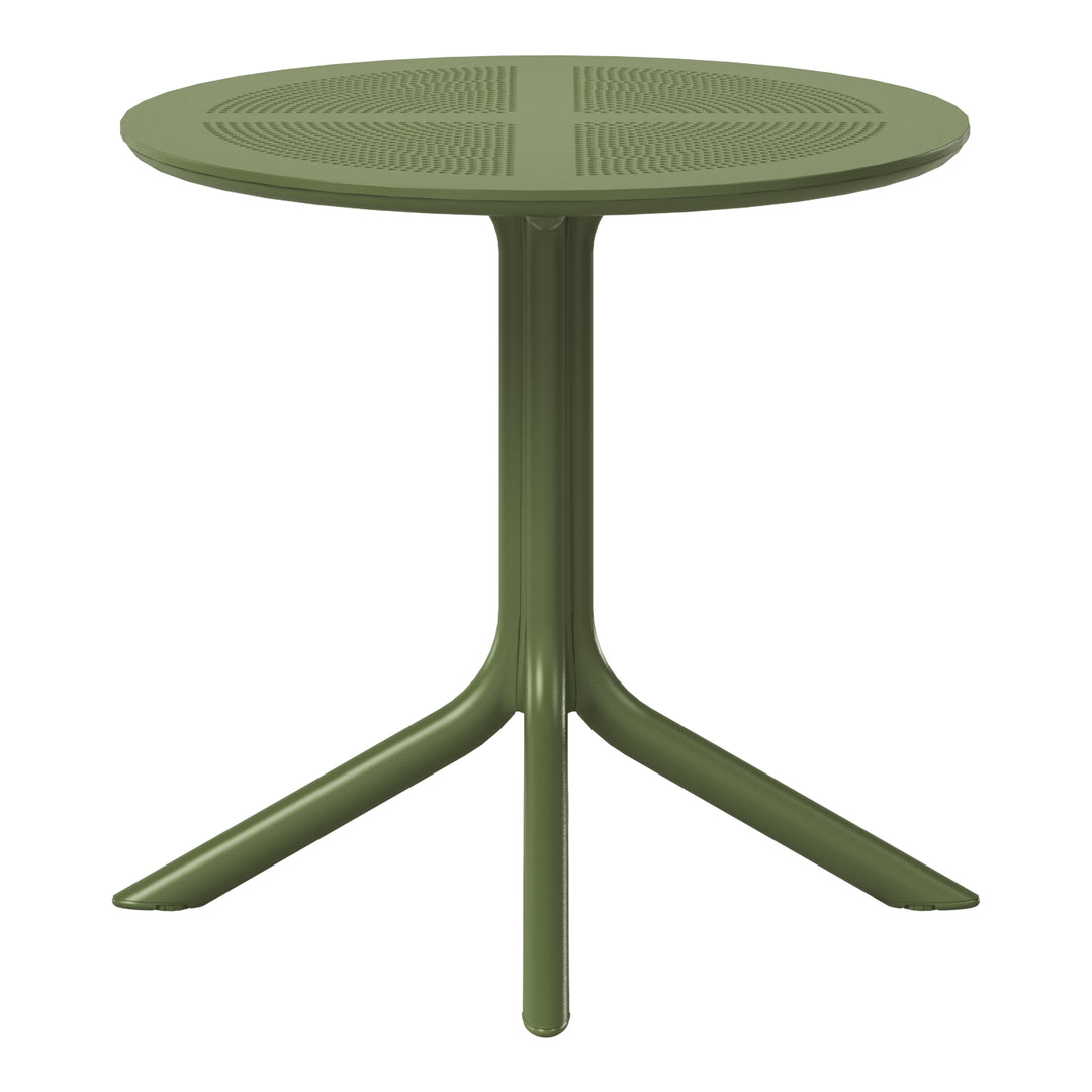 Playa 31.5" Round Plastic Outdoor Patio Dining Table for 4