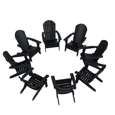 Tuscany HIPS Outdoor Folding Adirondack Chair (Set of 8)