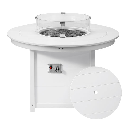 Helios 47" Modern Outdoor Patio Propane Gas Round Fire Pit Table