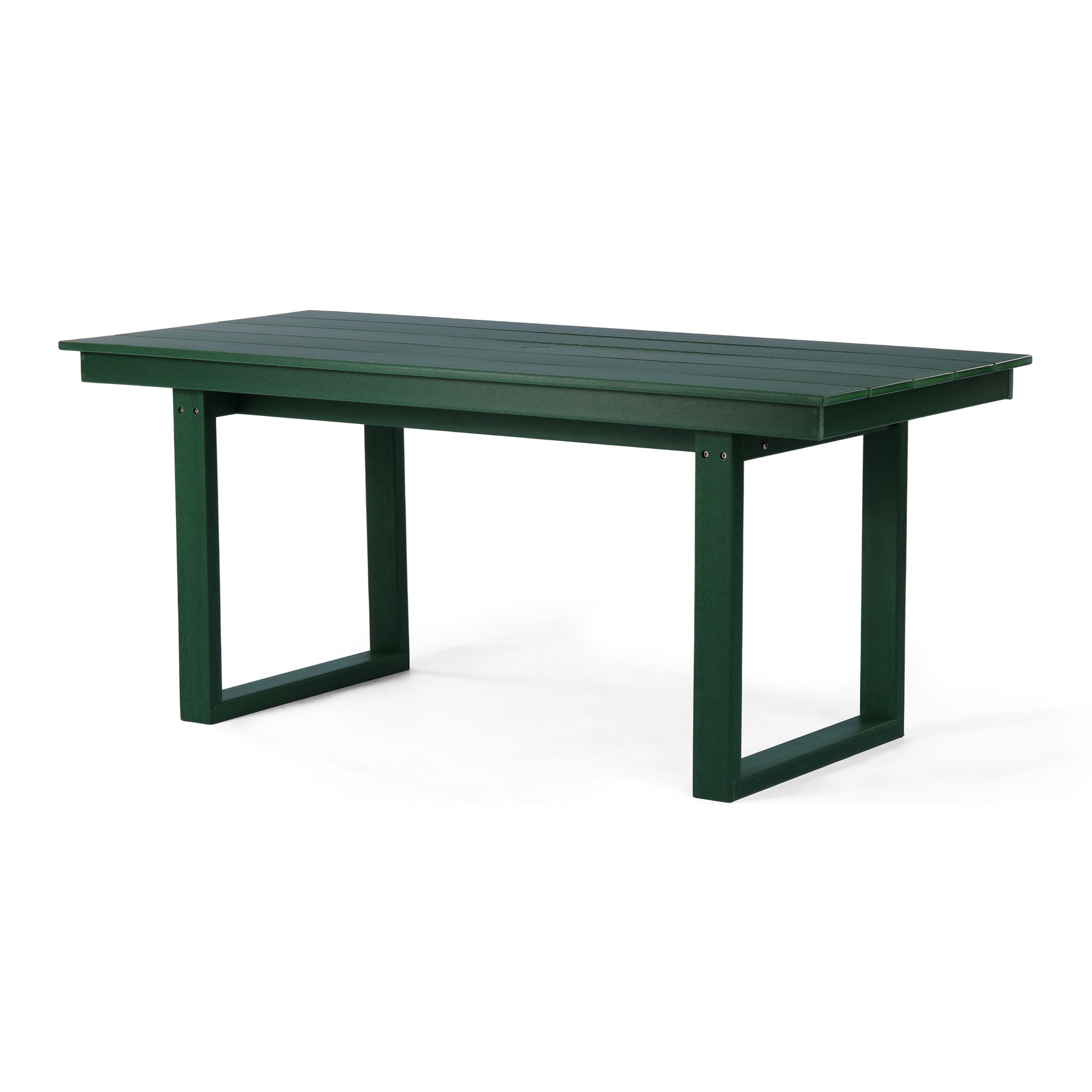Paloma 7-Piece Modern HDPE Outdoor Patio Dining Table Set With Umbrella Hole
