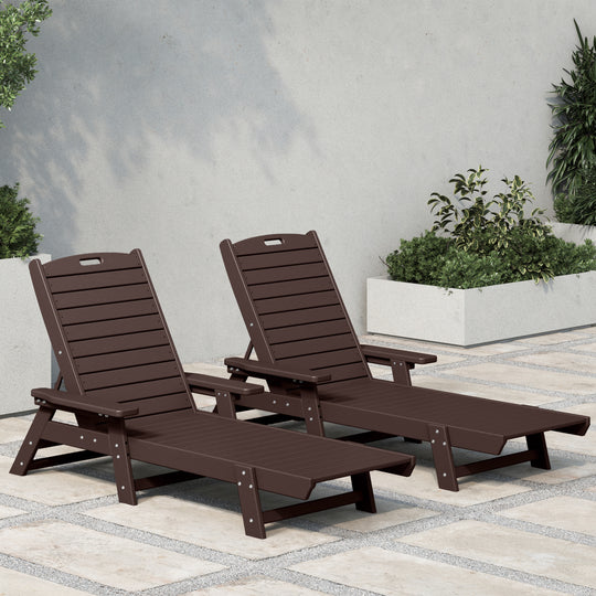 Malibu Poly Reclining Chaise Lounge (Set Of 2)