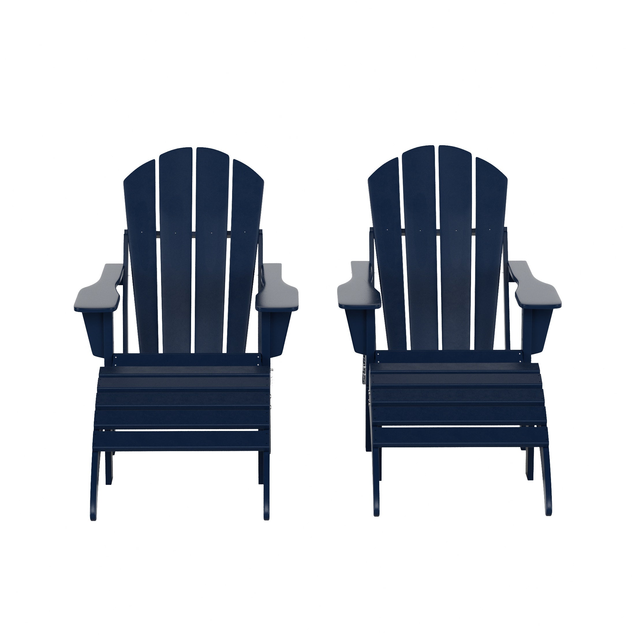 Malibu 4-Piece set classic Adirondack chairs with ottoman (2 seater)