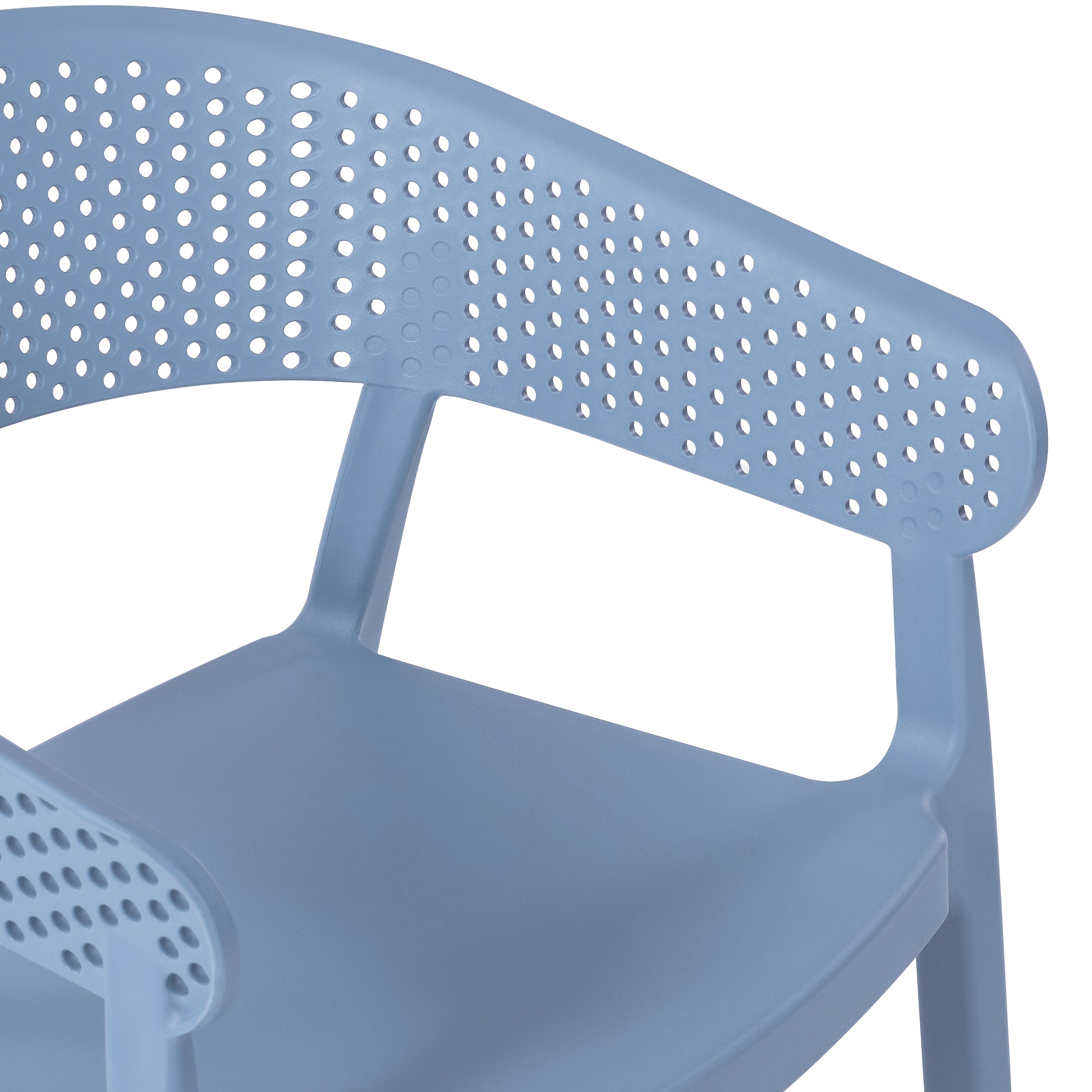Playa 3-Piece Indoor Outdoor Metal Patio Dining Table Set With Stackable Patio Chairs