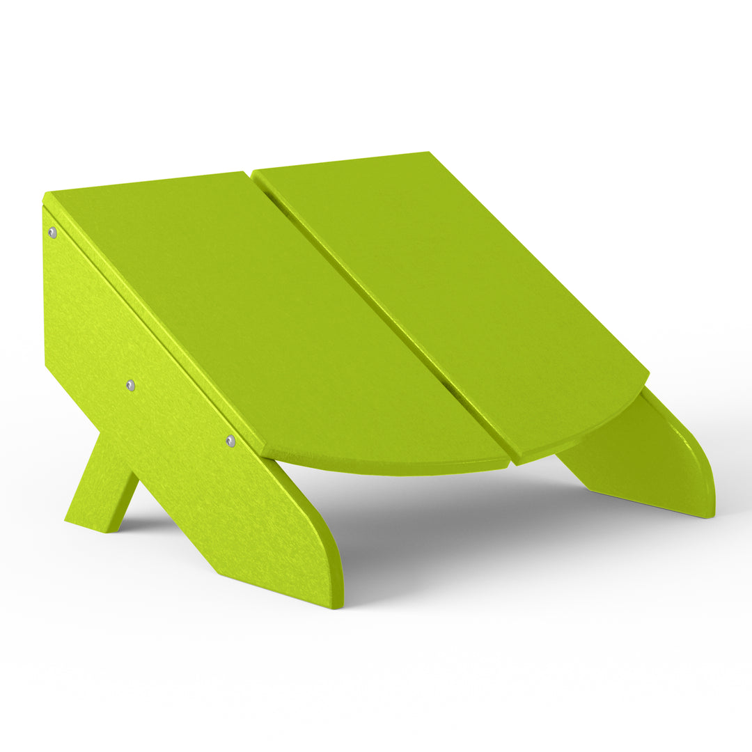 Riviera Modern HDPE Plastic Folding Patio Adirondack Ottoman