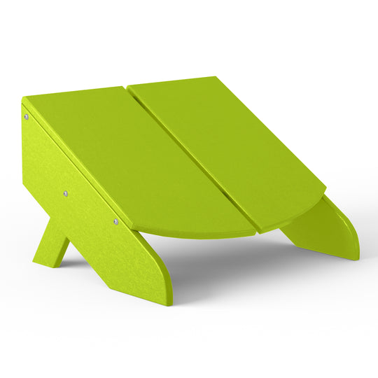 Riviera Modern HDPE Plastic Folding Patio Adirondack Ottoman