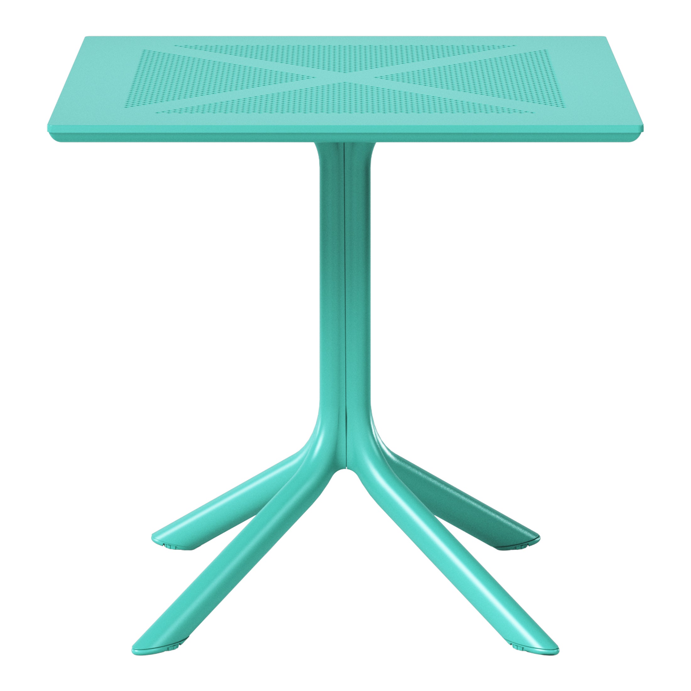 Playa 31.5" Square Plastic Outdoor Patio Dining Table for 4