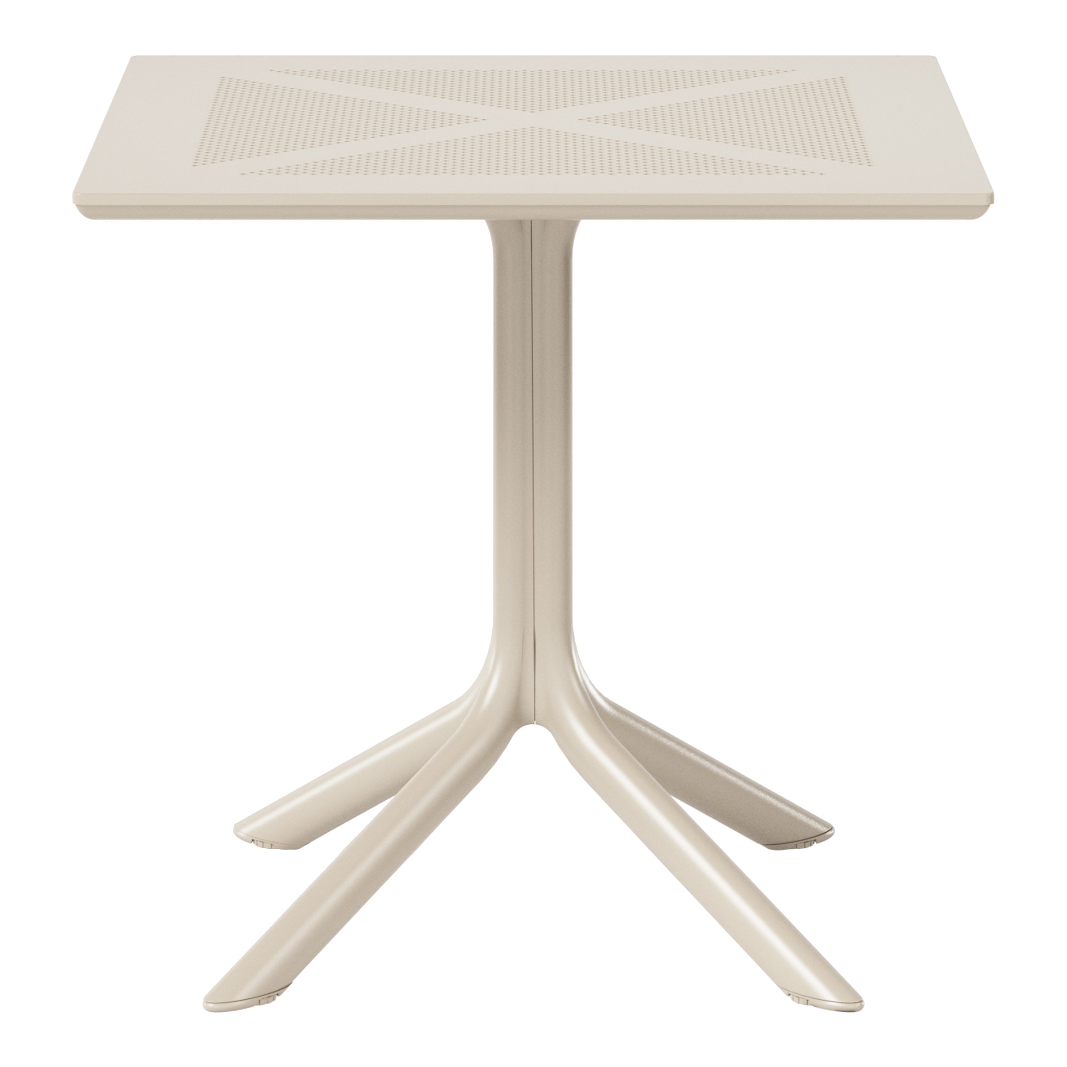 Playa 31.5" Square Plastic Outdoor Patio Dining Table for 4