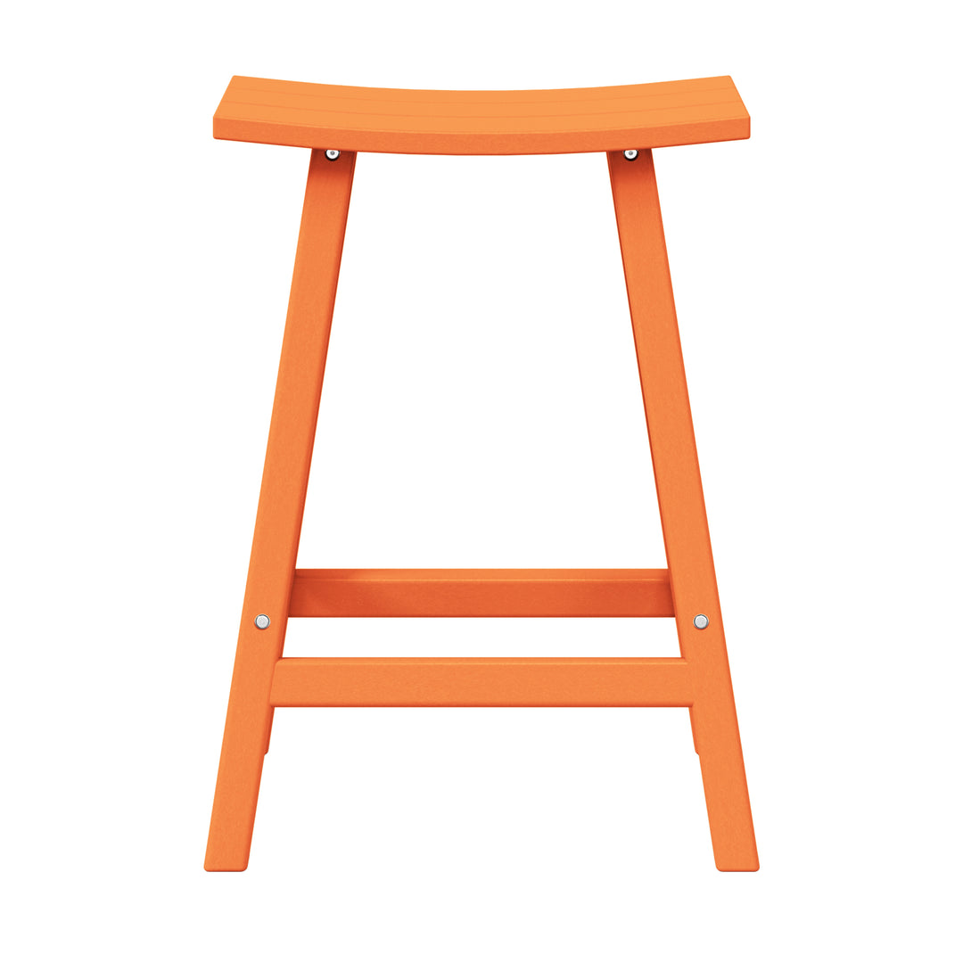 Malibu 24" height Outdoor / Patio Saddle bar stool