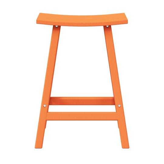 Malibu 24" height Outdoor / Patio Saddle bar stool