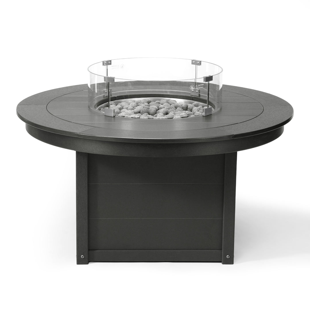 Helios 47" Modern Outdoor 55,000 BTU Patio Propane Round Fire Pit Table