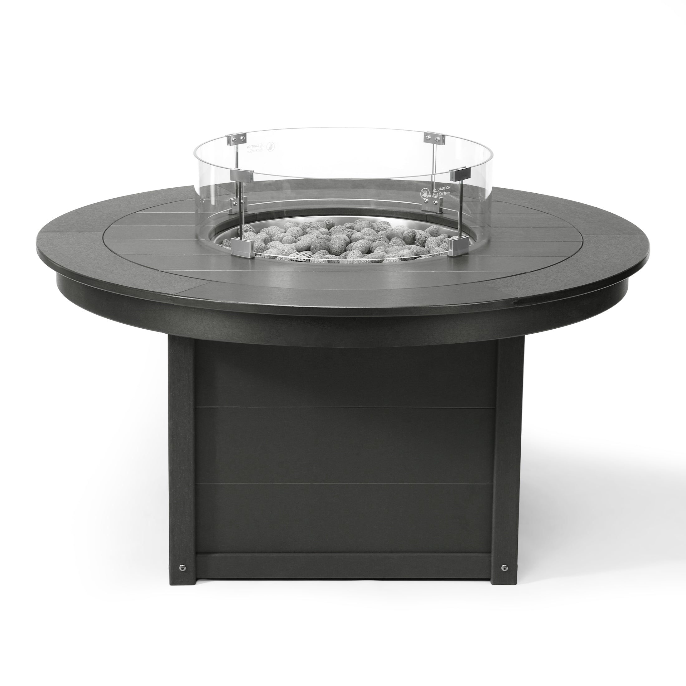 Helios 47" Modern Outdoor 55,000 BTU Patio Propane Round Fire Pit Table