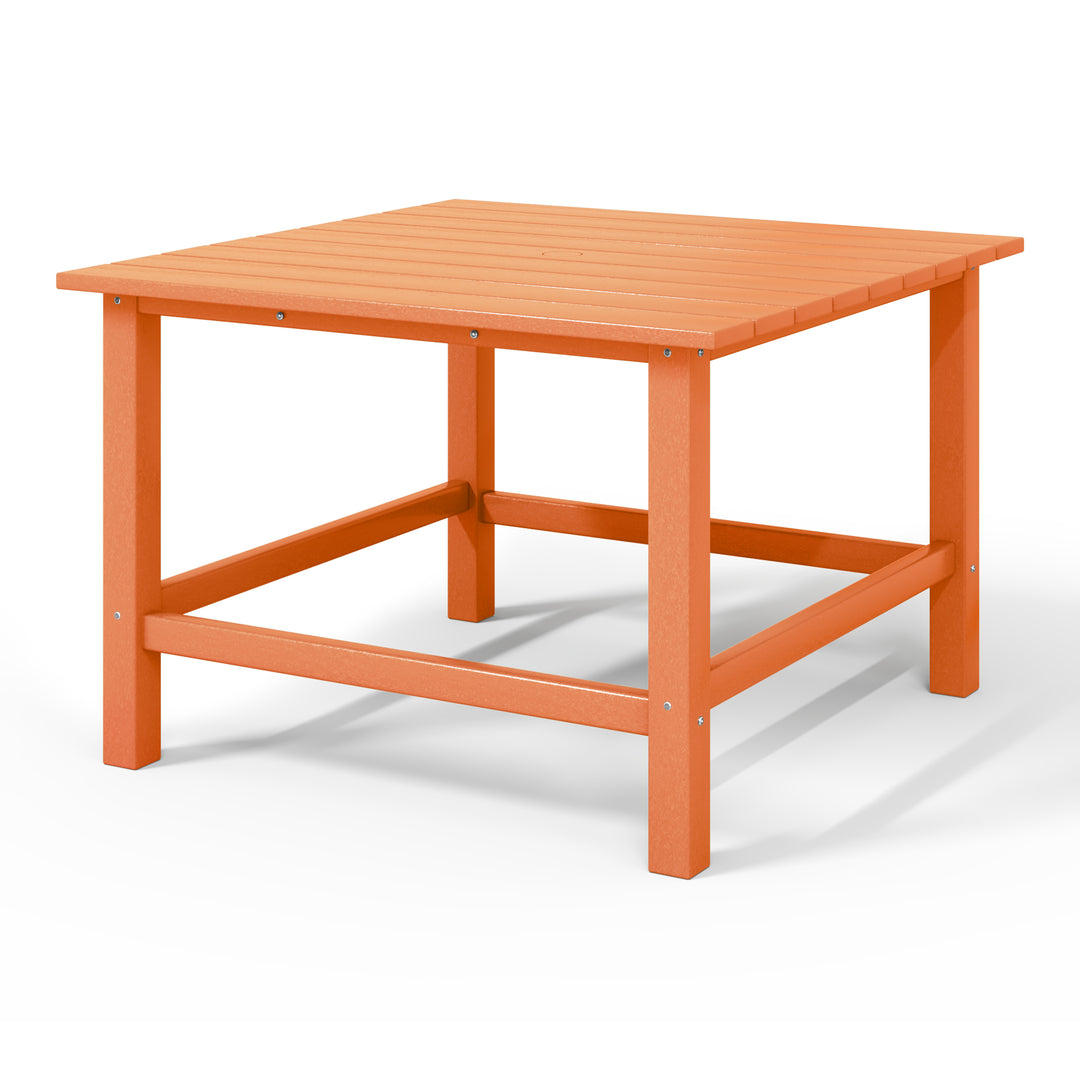 Malibu Kids Outdoor Patio Furniture HDPE Square Dining Table