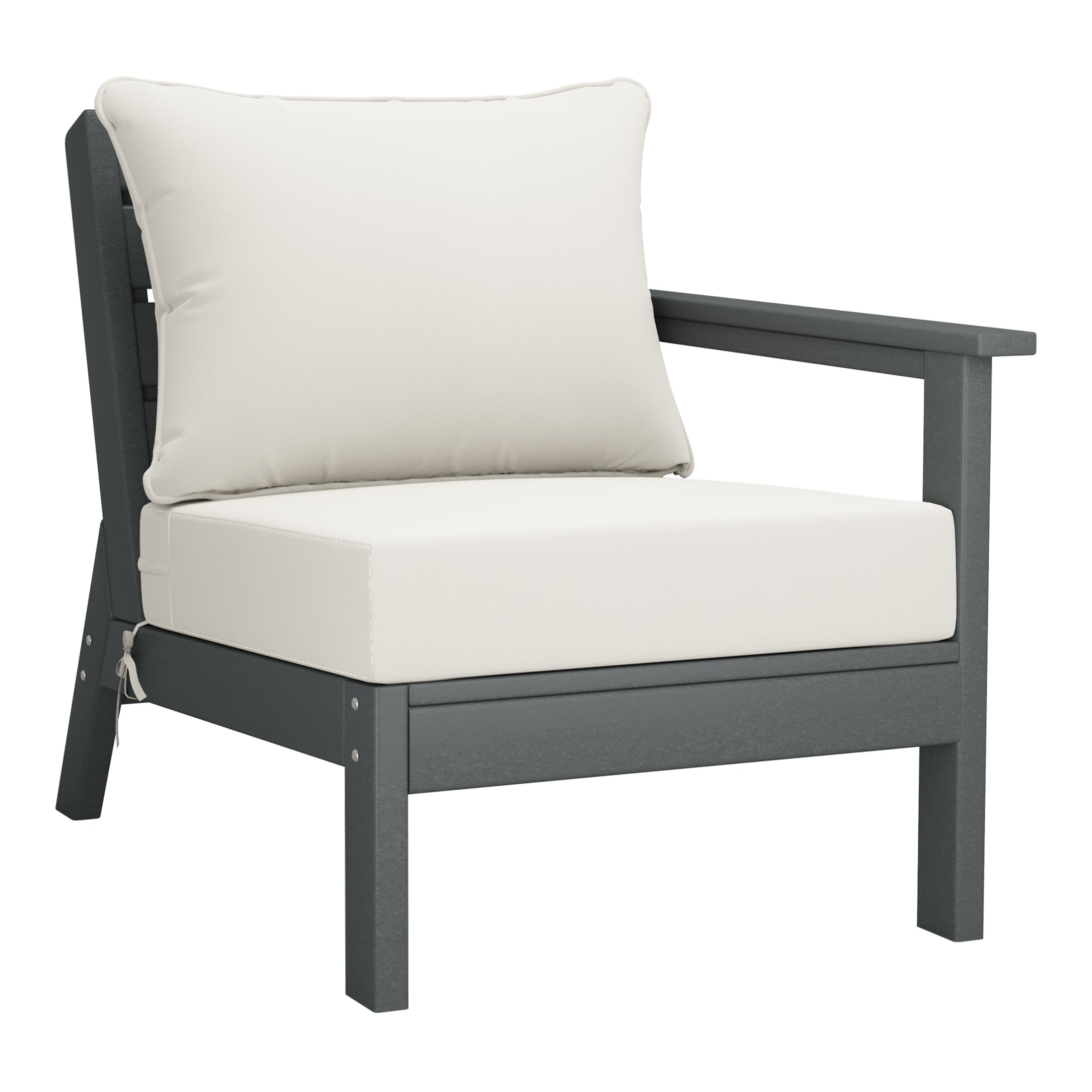 Avalon Outdoor Patio HDPE Sectional Sofa with Patio Cushions