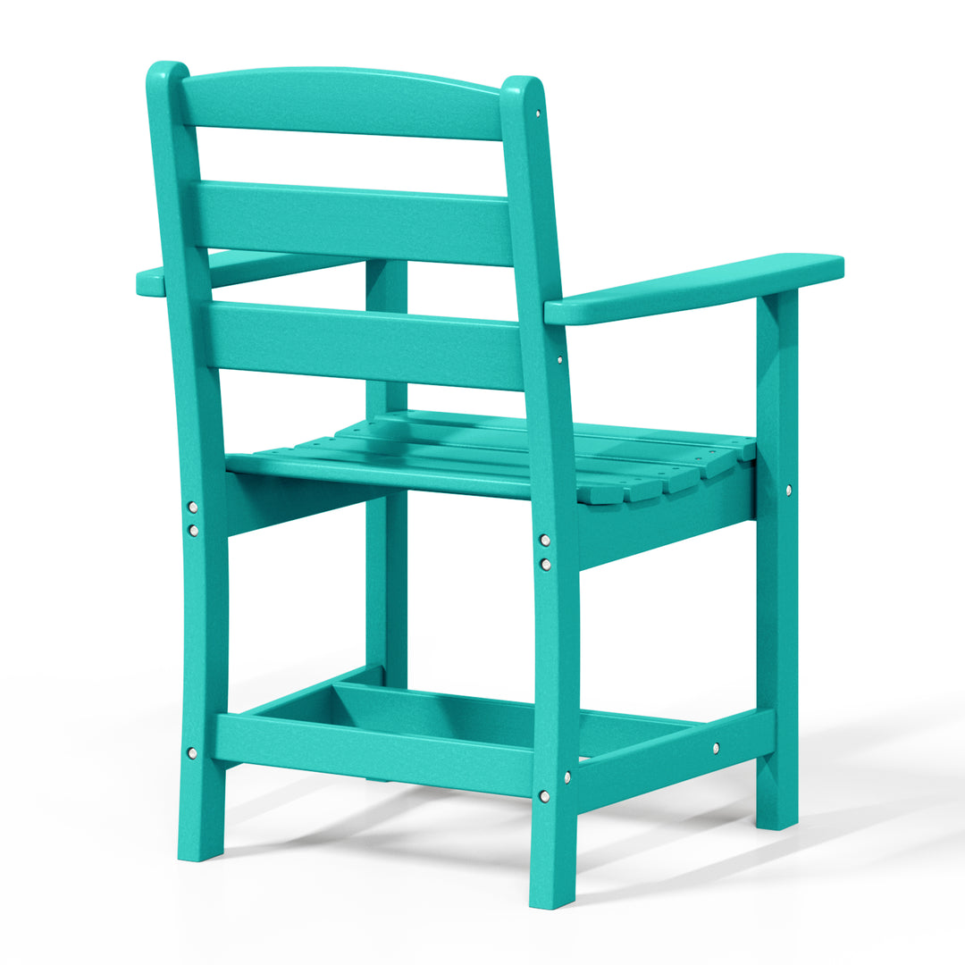 Ashore Outdoor HDPE Patio Classic Dining Arm Chair