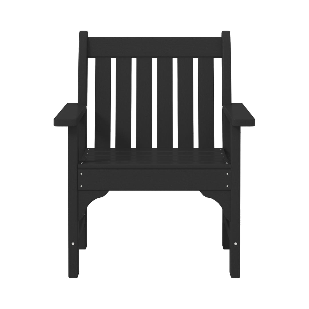 Malibu Outdoor Patio 2-Piece HDPE Adirondack Garden Chair with Square Adirondack Side Table Set