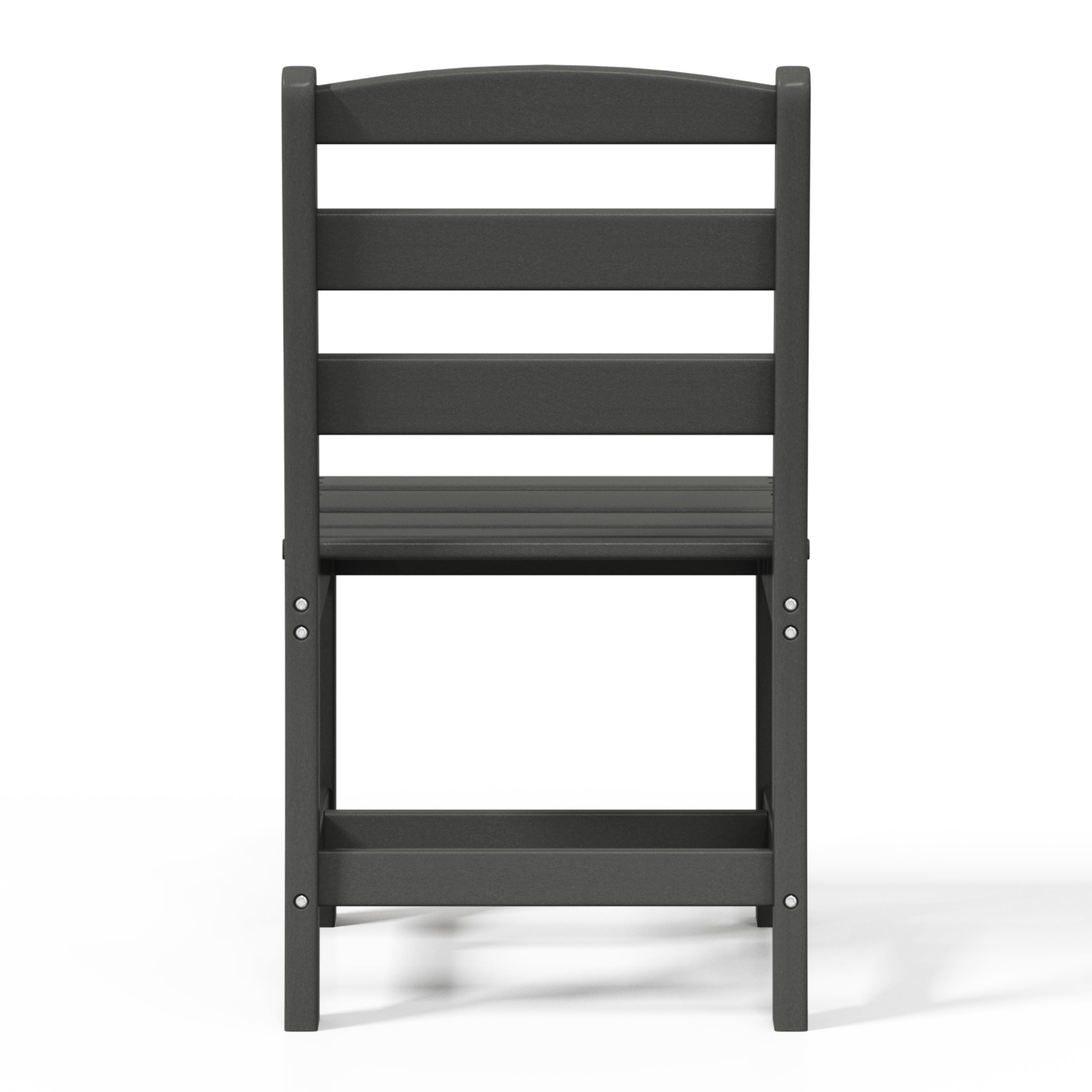 Ashore Outdoor HDPE Patio Classic Armless Dining Side Chair