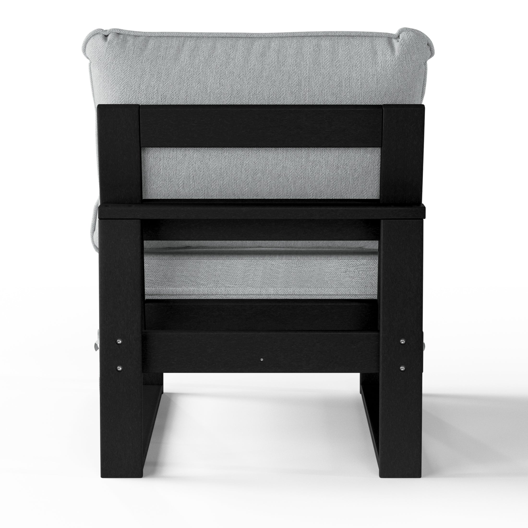Montara Outdoor HDPE Sectional Armless Chair with Water-Proof Patio Cushions