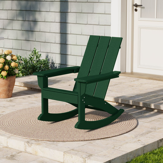 Ashore Outdoor Patio Modern Adirondack Rocking Chair