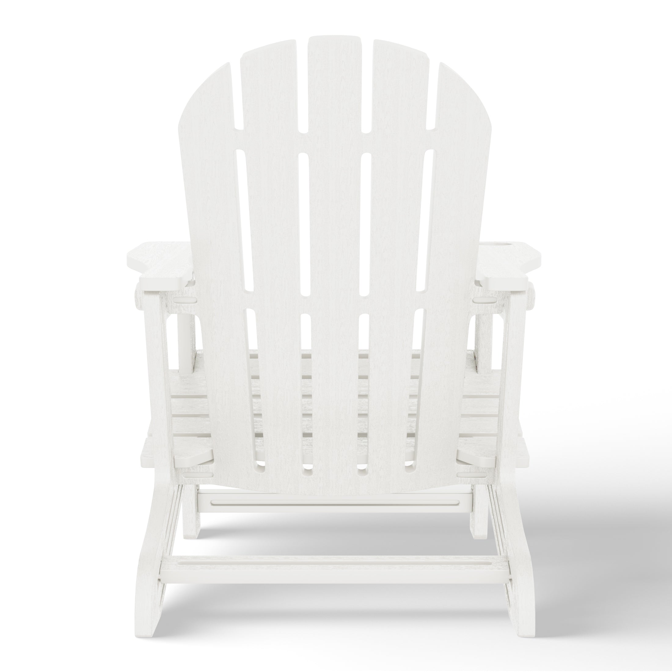 Azura Tool-Free Assembly Outdoor Patio HDPE Plastic Adirondack Chair with Cup Holder