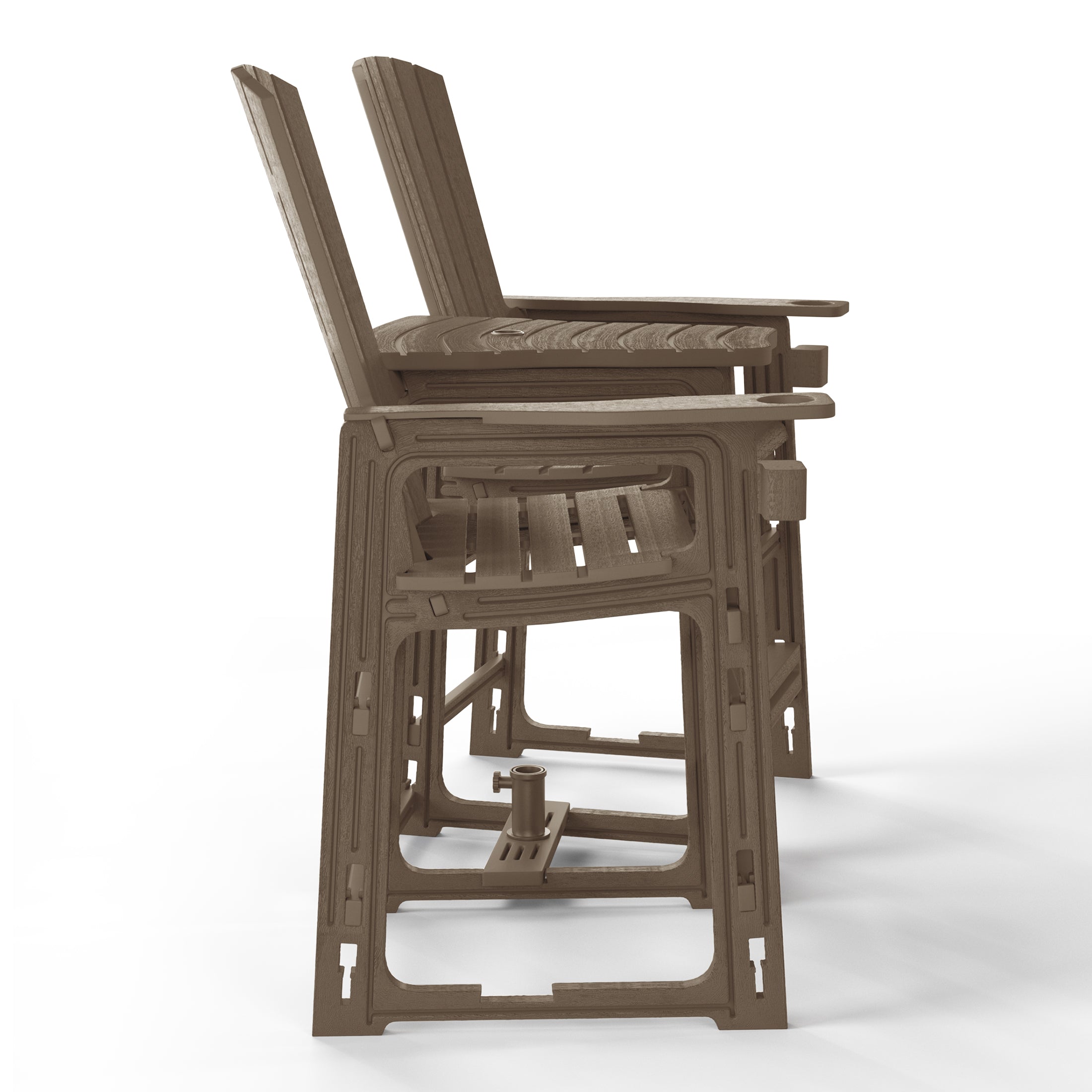 Azura Outdoor Tall Adirondack Chairs With Connecting Table Tray (Set of 2)